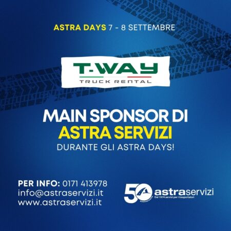T-Way Truck Rental main sponsor di Astra Servizi, durante gli Astra Days
